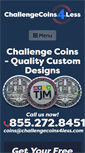 Mobile Screenshot of challengecoins4less.com