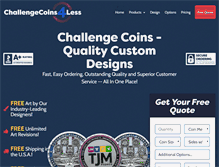 Tablet Screenshot of challengecoins4less.com